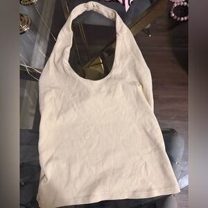 Elegant Cream Women's Halter Top